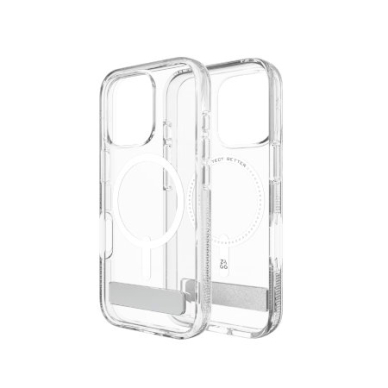 ZAGG Crystal Palace Snap Kickstand MagSafe Dėklas Stand for iPhone 16 Pro - Clear 2