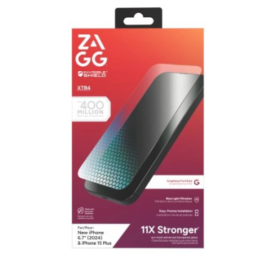 ZAGG InvisibleShield Glass XTR4 Graphene Protective Glass with Blue Light Filter iPhone 15 Plus / 16 Plus