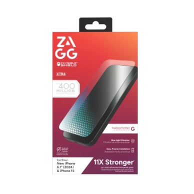 ZAGG InvisibleShield Glass XTR4 protective glass with graphene and blue light filter iPhone 15/16