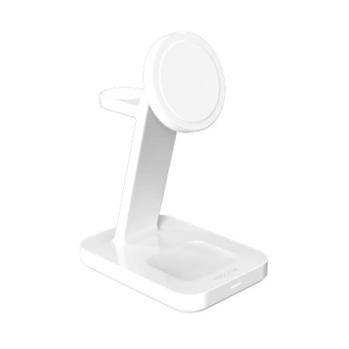 ZAGG Mophie Snap+ 3-in-1 Qi2 Wireless Charger Stand for Three Devices Compatible with MagSafe and Qi2 - Baltas